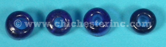 Aqua Blue 9mm Indian Glass Crow Beads